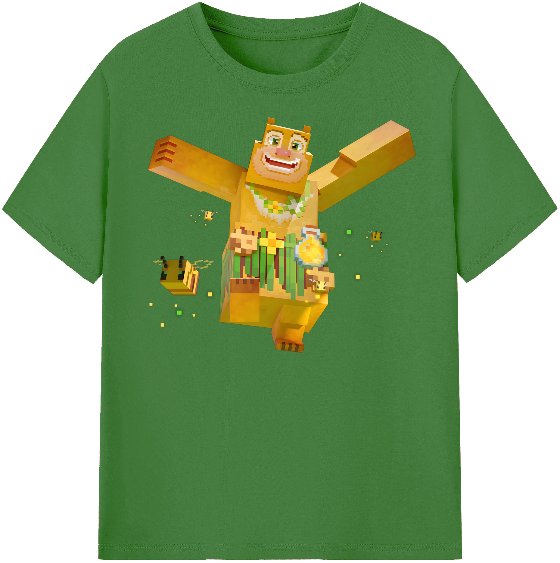 （画像用） マインクラフト ブロックの世界 Minecraft MC Block world レディースカジュアルプリントTシャツ（綿100％）